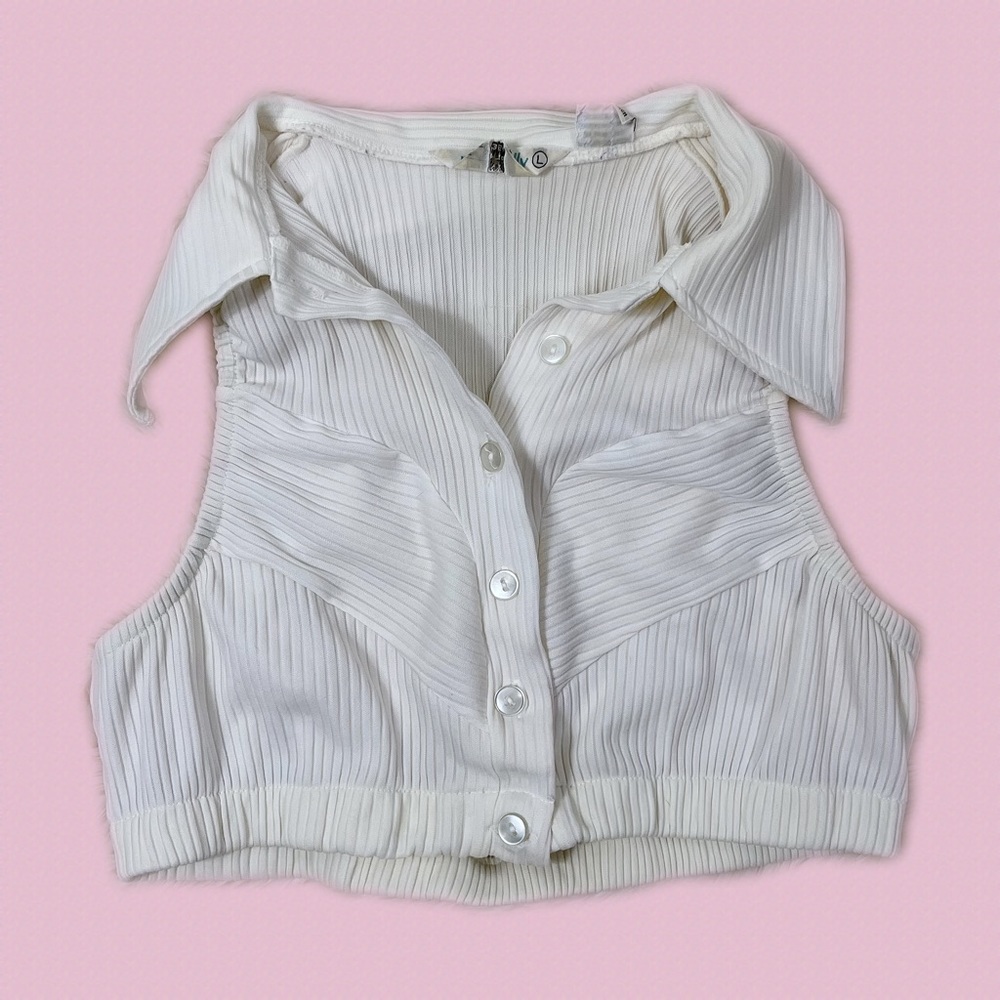 Vintage White Crop Top